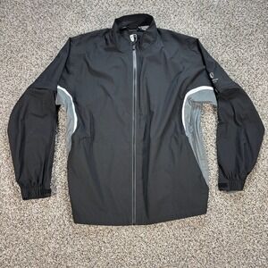 ShedRain Golf VortexVent Men's Large Black Grey Full Zip Rain Jacket Outerwear